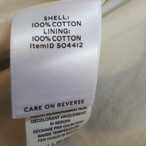 LL Bean V-neck Poplin Crane Print Cobalt Blue Summer Dress - Picture 5 of 5